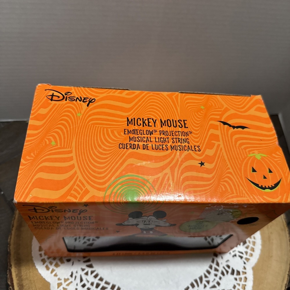 Disney Halloween Mickey Mouse EmoteGlow Monster Mash Bat Lights New Open Box - Picture 2 of 8